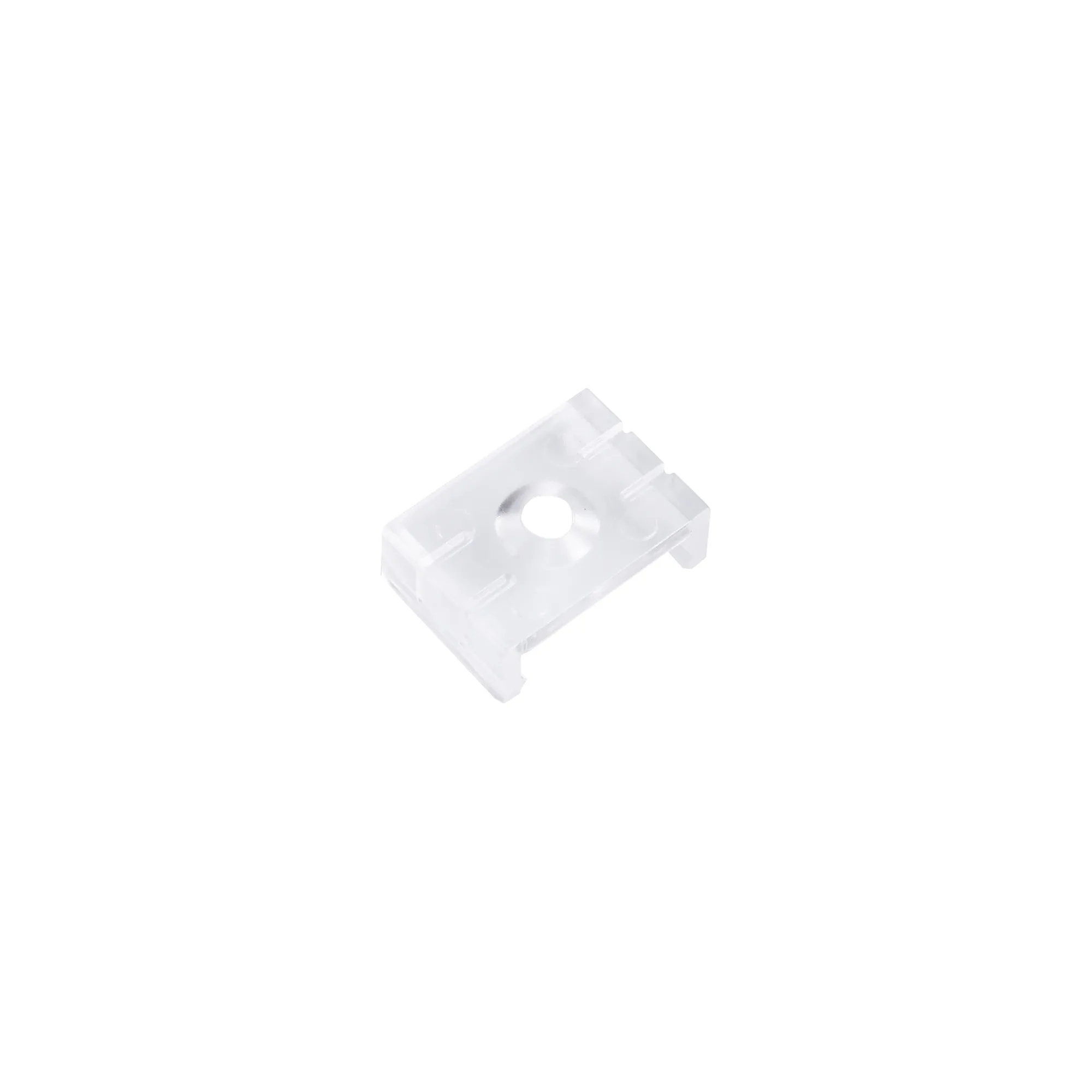 Tiras 21.3mm x 7.4mm Transparent PC Profile Fixing Clip With Hole (1pc) for M7392 / M7393 / M7394 M7402  Mantra Fusion Tiras LED Profile